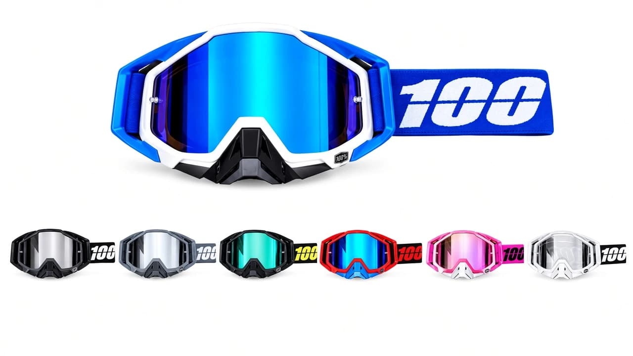 Motocross goggles in several colours