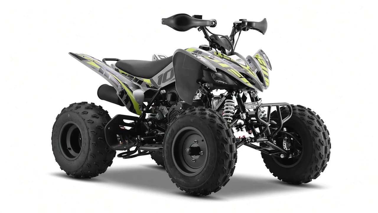 Black and lime quad bike